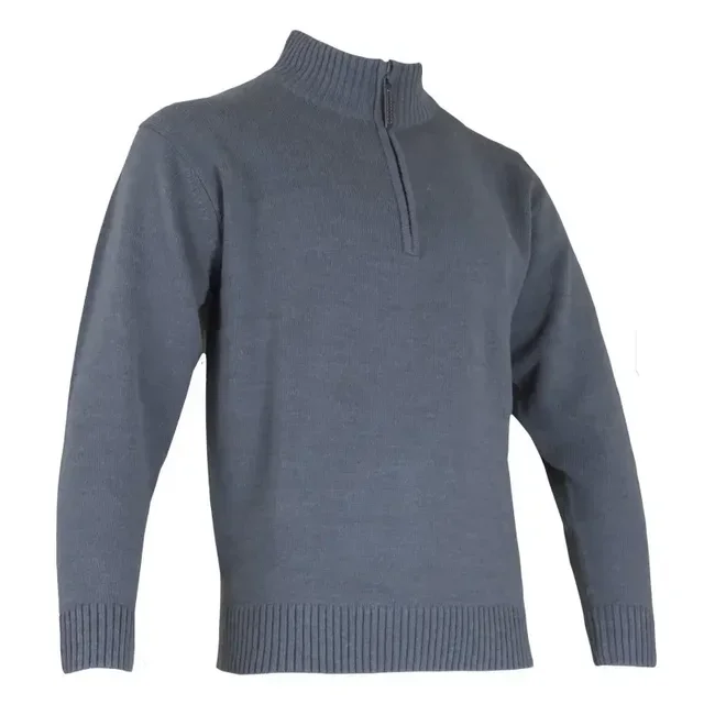 Maglione a Maglia Collo Zip Jersey Calibro 7 Gomitiere PullLMA 8043