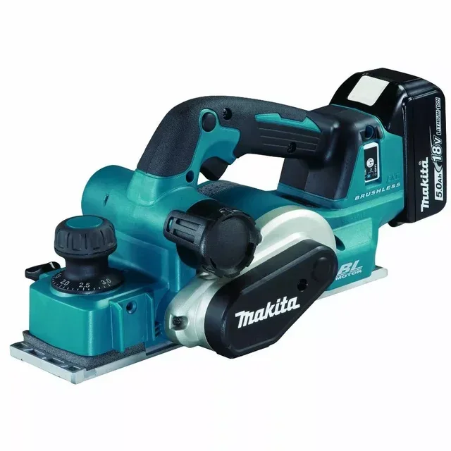 Electric Planer Makita DKP181RTJ 18V LXT 82mm with 2x 5Ah Batteries Cordless Wood Planer