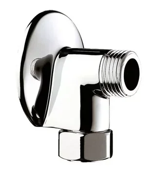 Messing verchromte Wandarmatur M1/2" x 3/4" Ø14mm 2 Stück DELABIE 841027