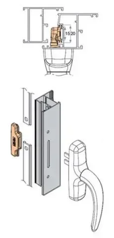 FAPIM 1559 Zamac Zinc-Plated Stud Crémone Fork Joint with Nylon Pad - Window Hardware Connector