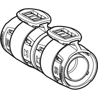 Raccord transition FlowFit Geberit Ø variable extérieur 620.7XX.00.1