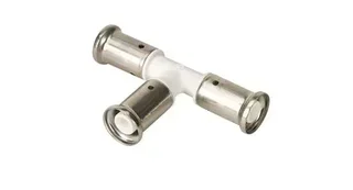 Raccord Té Multicouche PVDF HENCO 9PKW à Sertir Blanc Plomberie
