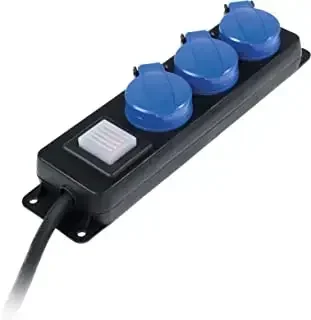 Schwalbe Verlängerungskabel 1,5m H07RN-F 3 Steckdosen NF Schalter 16A