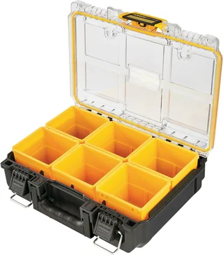 Organizador modular DEWALT ToughSystem 2.0 - 6 compartimentos extraíbles - medio ancho