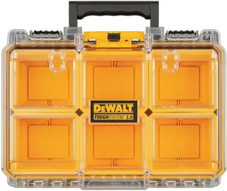 Organizador modular DEWALT ToughSystem 2.0 - 6 compartimentos extraíbles - medio ancho