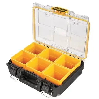 Organizador modular DEWALT ToughSystem 2.0 - 6 compartimentos extraíbles - medio ancho