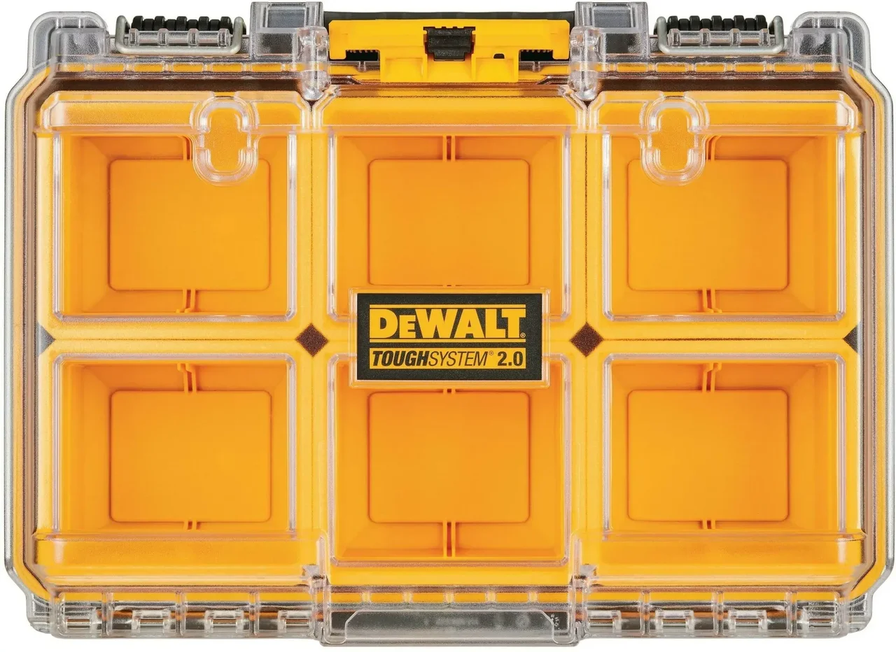 Organizador modular DEWALT ToughSystem 2.0 - 6 compartimentos extraíbles - medio ancho