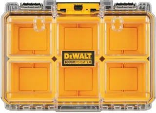 Organizador modular DEWALT ToughSystem 2.0 - 6 compartimentos extraíbles - medio ancho