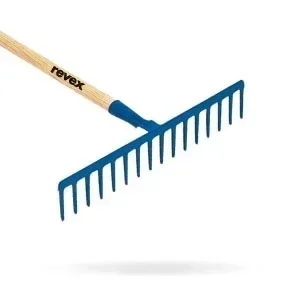 Râteau à béton REVEX 16 dents droites 460mm sans manche