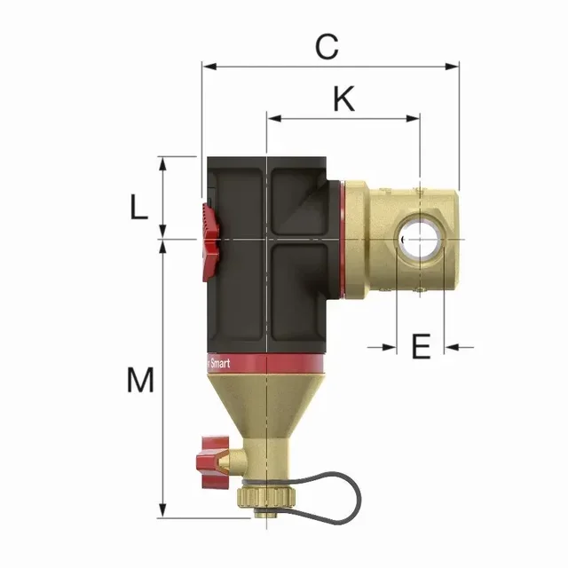 Flamco-clean Smart 1 inch - Magnetic Dirt Separator - Ref. 30023