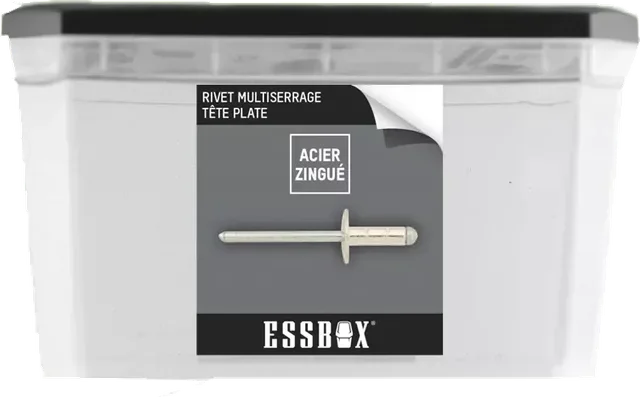 Blindnieten ESSBOX SCELL-IT Ø4,8x16mm - Packung 250 Stück - Aluminium/Stahl Großkopf