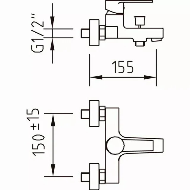 Robinet mitigeur mural Artic Xtreme CLEVER design scandinave économie eau