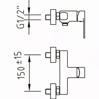 Duscharmatur Artic Xtreme EC2 skandinavisches Design Energiesparen CLEVER 98693