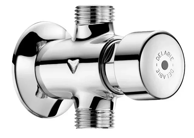 Robinet temporisé urinoir DELABIE Tempostop M1/2" droit laiton chromé