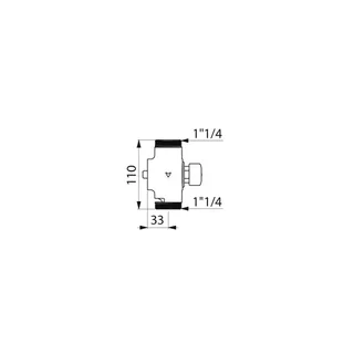 Grifo temporizado DELABIE Tempochasse M1/4" WC latón cromado - Ref. 760000