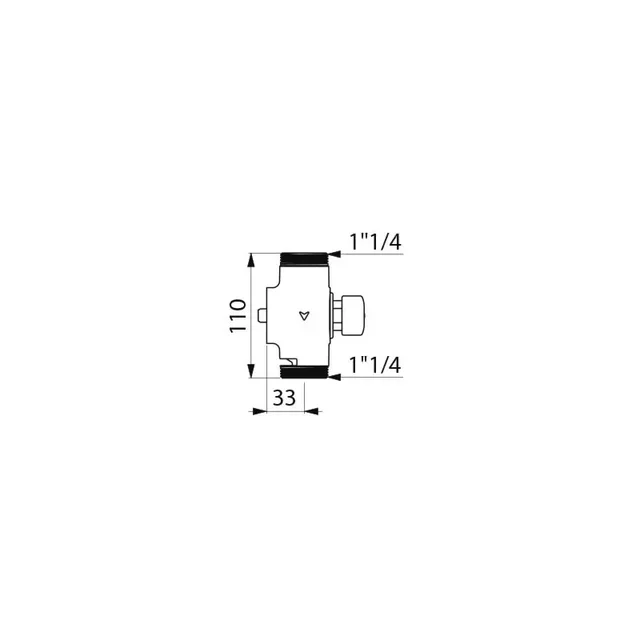 Robinet temporisé DELABIE Tempochasse M1/4" WC laiton chromé - Réf. 760000