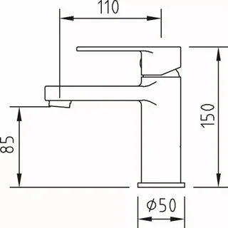 Waschtischarmatur CLEVER Artic Xtreme 85 mm umweltfreundlich mit Metall-Ablaufgarnitur