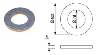 Rondelles plates galvanisées Ø40 mm boîte 100 pièces L16