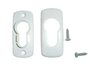 Rosace cylinder escutcheon FAPIM 2100C white RAL 9010 32 mm - aluminum door plate 65x30 mm
