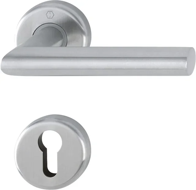 Garniture porte Utrech HOPPE Inox 39406 rosace design