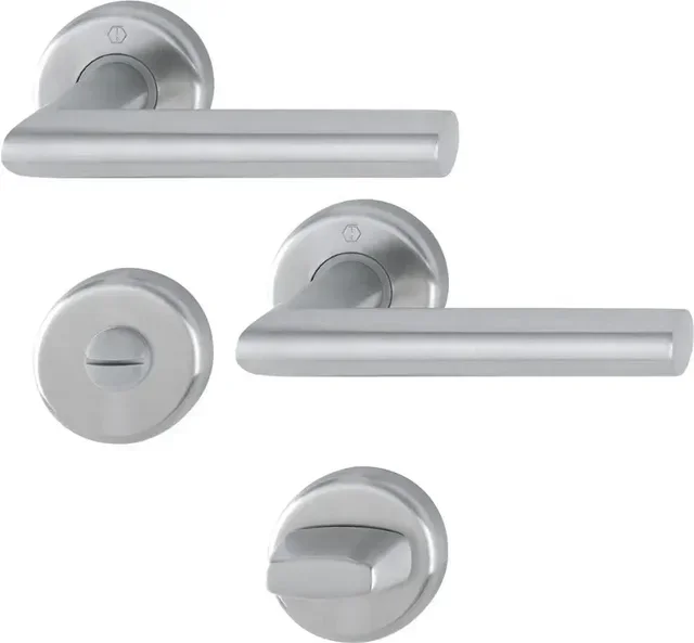 Garniture porte Utrech HOPPE Inox 39406 rosace design