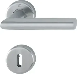 Garniture porte Utrech HOPPE Inox 39406 rosace design