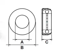 Rodamiento de bolas TORBEL BB081707S 8.2x17x7 mm para bisagras