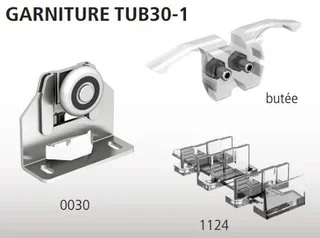 Roulement à billes Mantion TUB30-1 pour porte coulissante sur chant