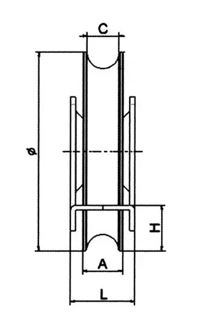 Rundrillen-Lenkrolle AVL Ø80 mm Einbaurollenlager 150 kg Tragkraft