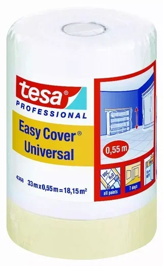 Ruban adhésif masquage EasyCover TESA 04368 protection surfaces peinture