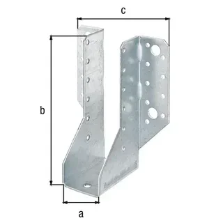 Sabot support U ailes extérieures 40x140 mm galvanisé Alberts 353773