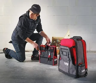 SAM OUTILLAGE CP-100-BAG5N 40L Professional Work Backpack with 100 Tools Complete Set