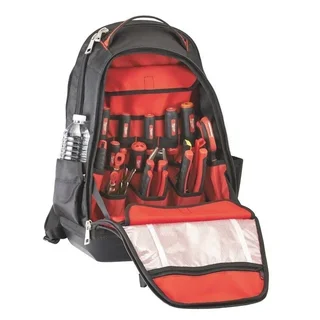 Milwaukee 48228200 Baustellen Rucksack - Ultra-robustes Nylon 35 Fächer Werkzeugrucksack