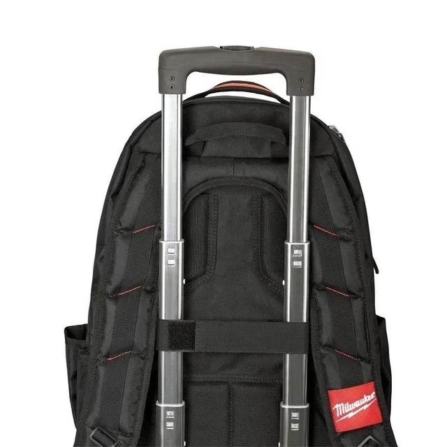Milwaukee 48228200 Baustellen Rucksack - Ultra-robustes Nylon 35 Fächer Werkzeugrucksack