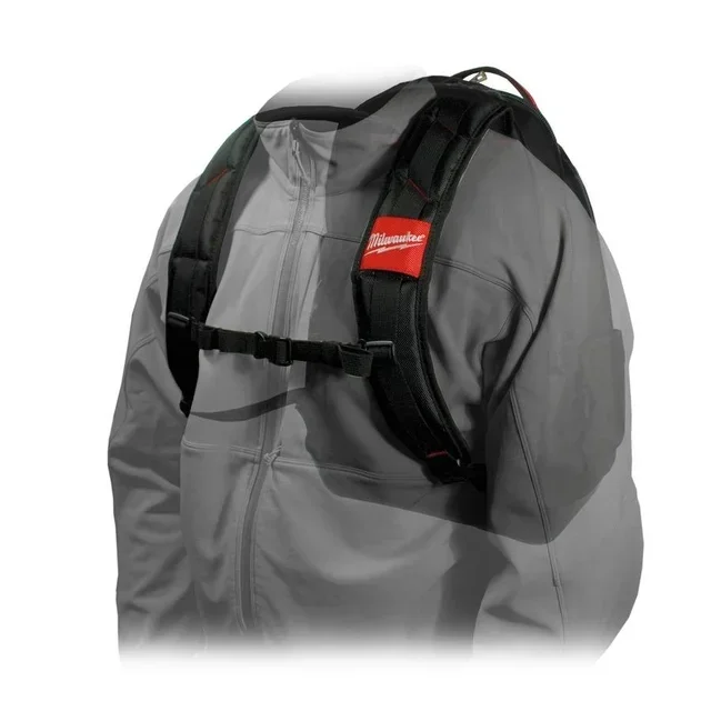 Milwaukee 48228200 Baustellen Rucksack - Ultra-robustes Nylon 35 Fächer Werkzeugrucksack
