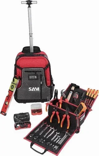 40L Backpack Equipped with 111 Electrician Tools SAM OUTILLAGE CP-ELEC2