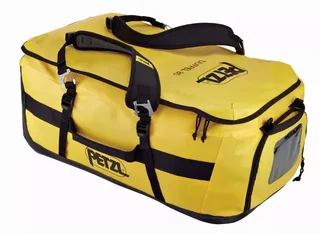Borsa Trasporto Petzl Duffel 85L Giallo Nero - Viaggio Arrampicata Attrezzatura