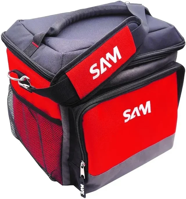 22L Insulated Cooler Bag SAM OUTILLAGE - Red/Grey Thermal Transport Bag