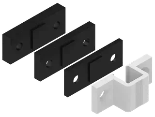 Sachet gâche blanche avec cale LA CROISÉE DS 6812-036 250/500mm aluminium acier zingué