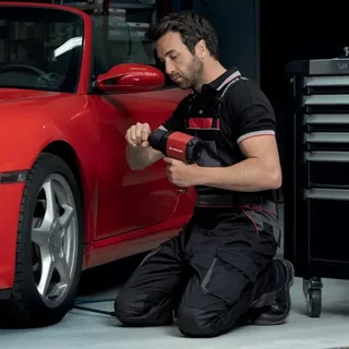 Peto Trabajo Facom Driver FXWW3000E Negro Gris Rojo Tirantes Ajustables Multibolsillos