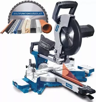 SCHEPPACH HM110MP 2000W Kappsäge Gehrungssäge 255mm Sägeblatt Radial Zug Kapp-Zugsäge Multifunktion