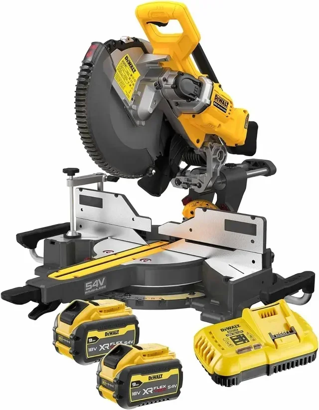 DEWALT DCS781X2-QW 54V XR Brushless 305 mm Troncatrice Radiale Senza Fili con 2 Batterie Flexvolt