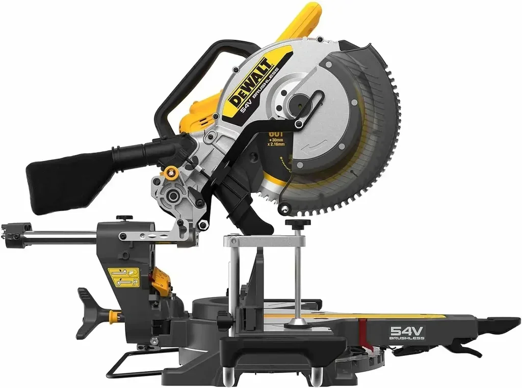 DEWALT DCS781X2-QW 54V XR Brushless 305mm Akku-Kapp- und Gehrungssäge mit 2 Flexvolt-Akkus
