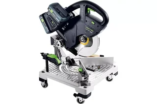 Ingletadora Festool SYMMETRIC SYMC 70 a Batería - Pack 2 Baterías 18V 4.0Ah, Inglete Integrado y Systainer