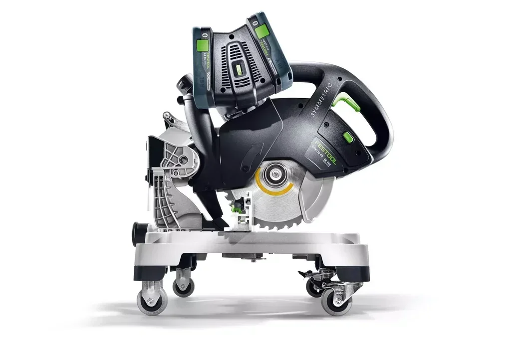 Ingletadora Festool SYMMETRIC SYMC 70 a Batería - Pack 2 Baterías 18V 4.0Ah, Inglete Integrado y Systainer