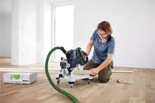 Ingletadora Festool SYMMETRIC SYMC 70 a Batería - Pack 2 Baterías 18V 4.0Ah, Inglete Integrado y Systainer