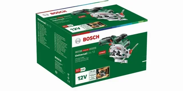 Scie circulaire sans fil BOSCH UniversalCirc 12V, coupe bois et panneaux avec éclairage LED PowerLight