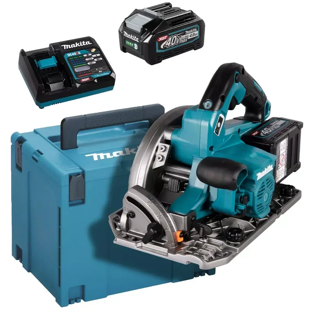 Cordless Circular Saw MAKITA 40V XGT 190mm with 2x 4.0Ah Batteries