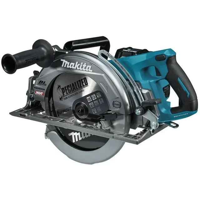 Scie circulaire Makita XGT 40V 260mm sans fil batterie 5Ah chargeur RS002GT101