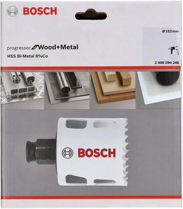Scie trépan bi-métal PROGRESSOR Bosch 152 mm bois métal
